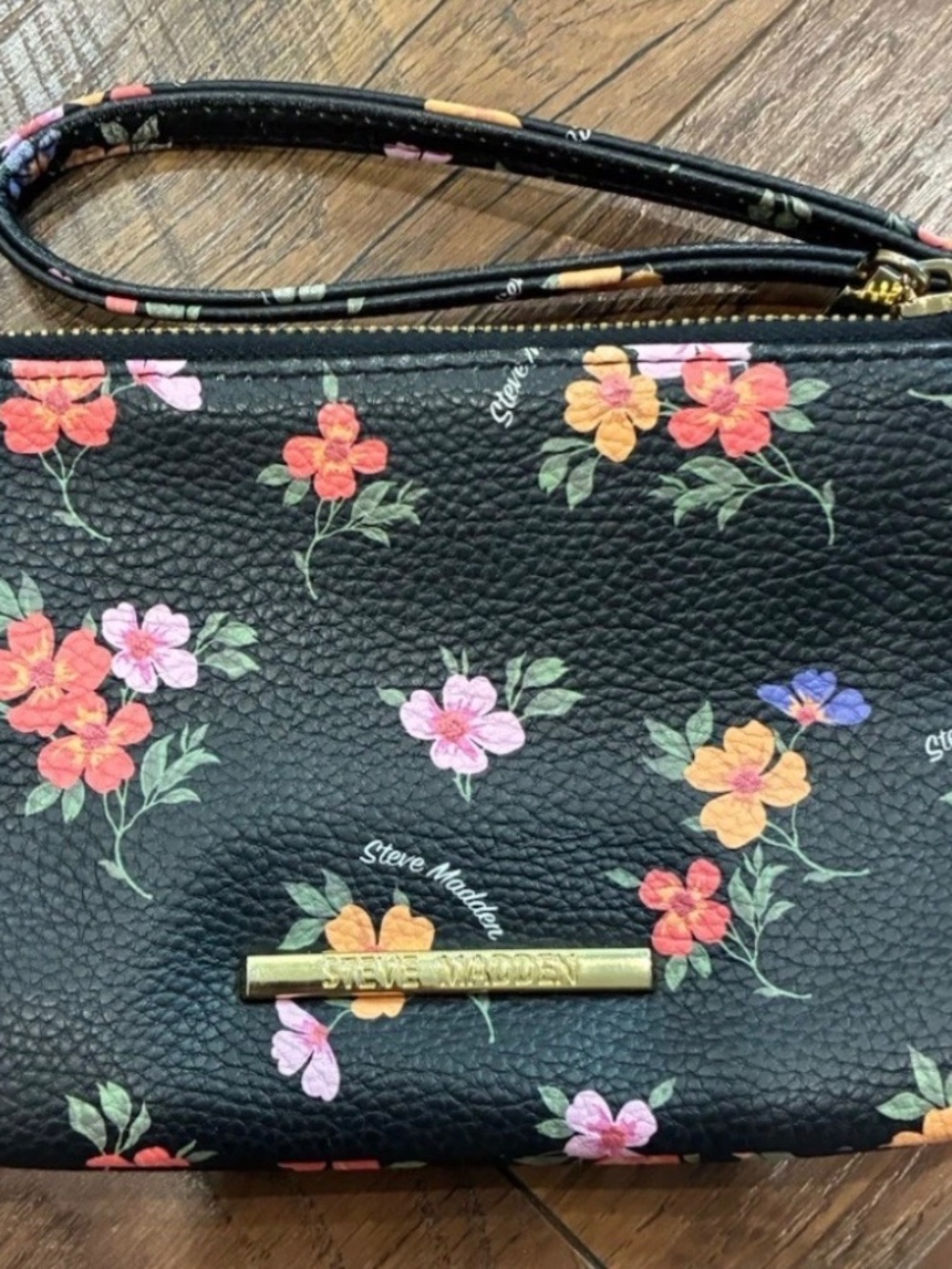 Steve Madden Floral Wristlet with Wrist Strap